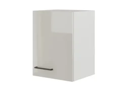 Flex-Well Exclusiv Küchen-Oberschrank Lund 40x55cm Lichtgrau glänzend-Rauchgrau