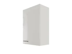 Flex-Well Exclusiv Küchen-Oberschrank Lund 60x89cm Lichtgrau glänzend-Rauchgrau
