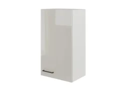 Flex-Well Exclusiv Küchen-Oberschrank Lund 50x89cm Lichtgrau glänzend-Rauchgrau