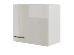 Flex-Well Exclusiv Küchen-Oberschrank Lund 60x55cm Lichtgrau glänzend-Rauchgrau
