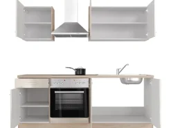 Flex-Well Exclusiv Küchenzeile Orlando 210 cm Kaschmir Glanz - Sonoma Eiche