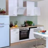 Flex-Well Exclusiv Küchenzeile Valero 220 cm Hochglanz Weiß-Sonoma Eiche