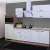 Flex-Well Exclusiv Küchenzeile Valero 270 cm Hochglanz Weiß-Sonoma Eiche NB