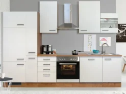 Flex-Well Exclusiv Küchenzeile Vintea 310 cm Magnolia-Lancelot Oak
