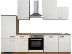 Flex-Well Exclusiv Küchenzeile Vintea 280 cm Magnolia-Lancelot Oak