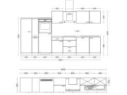 Flex-Well Exclusiv Küchenzeile Valero 360 cm Hochglanz Weiß