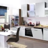 Flex-Well Exclusiv Küchenzeile Valero 280 cm Hochglanz Weiß-Sonoma Eiche