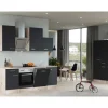 Flex-Well Exclusiv Küchenzeile Lara 360 cm Anthrazit - San Remo Eiche