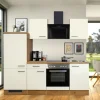 Flex-Well Exclusiv Küchenzeile Vintea 220 cm Magnolia Matt - Lancelot Oak