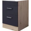 Flex-Well Exclusiv Kochstellenschrank Lara 60cm ohne Arbeitsplatte Anthra. -