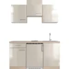 Flex-Well Exclusiv Singleküche Orlando 150 cm Kaschmir Glanz - Sonoma Eiche