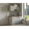 Flex-Well Exclusiv Singleküche Lund 150 cm Lichtgrau glänzend-Rauchgrau