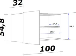 Flex-Well Küchen-Oberschrank Lucca 100 cm