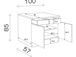 Flex-Well Küchen-Unterschrank mit Arbeitsplatte Lucca 100 cm