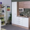 Flex-Well Singleküche 150 cm Florida Weiß-Sonoma Eich