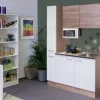 Flex-Well Singleküche 130 cm Florida Weiß-Sonoma Eiche