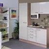 Flex-Well Singleküche 150 cm Orlando Kaschmir Glanz-Sonome Eiche