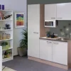 Flex-Well Singleküche 150 cm Orlando Kaschmir Glanz-Sonome Eiche