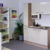 Flex-Well Singleküche 130 cm Orlando Kaschmir Glanz-Sonome Eiche