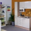 Flex-Well Singleküche 130 cm Orlando Kaschmir Glanz-Sonoma Eiche