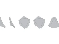 Formteile-Set Wandabschlussleiste Micro Bianco