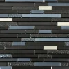 Glasmosaikmatte Quarzkomposit Schwarz mit Chrom 29,7 cm x 29,7 cm