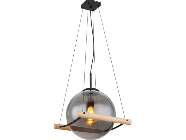 Globo Hängeleuchte Leona Schwarz Ø 30 cm