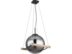 Globo Hängeleuchte Leona Schwarz Ø 30 cm