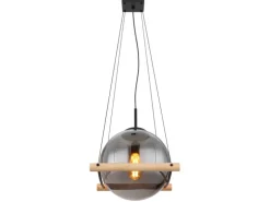 Globo Hängeleuchte Leona Schwarz Ø 30 cm