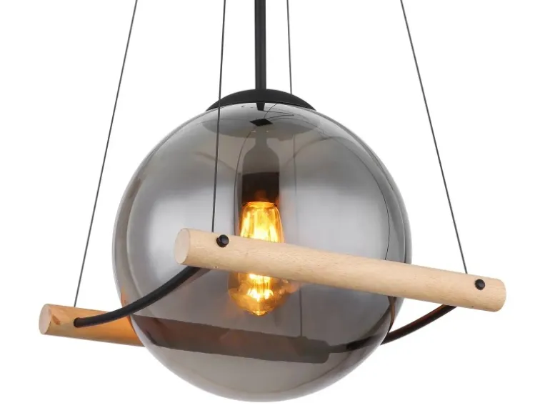 Globo Hängeleuchte Leona Schwarz Ø 30 cm