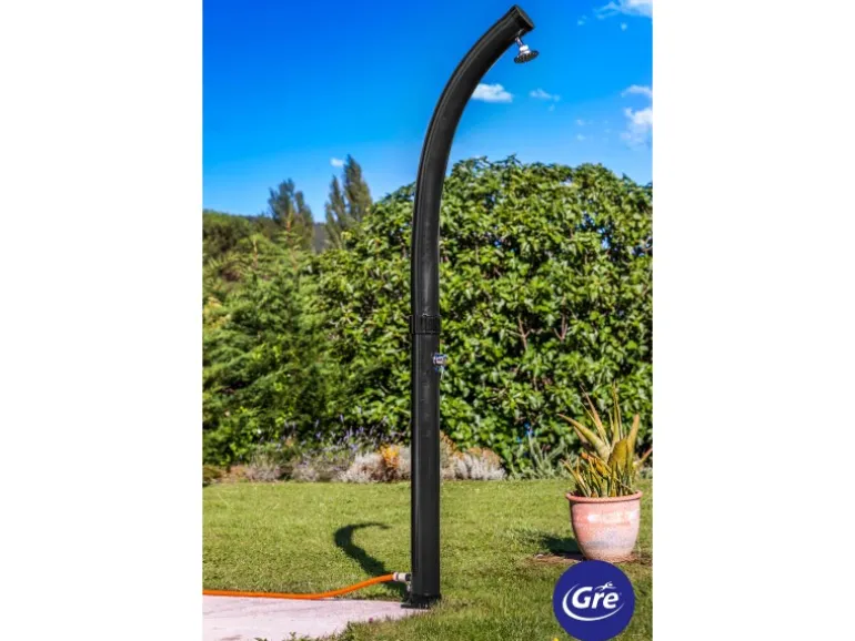 Gre Solardusche Gebogen aus PVC 22 l Schwarz