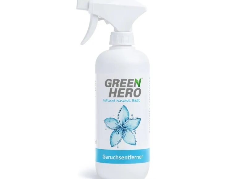 GreenHero Geruchsentferner Spray für Textilien, Schuhe etc. gegen Gerüche, Neutralisiert Gerüche