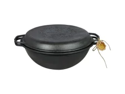Grillpeter Utschak Set MultiFlame mit18l Kazan und Pfanne-Deckel aus Gusseisen