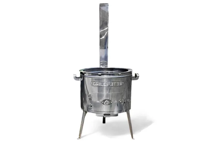 Grillpeter Utschak Set MultiFlame mit Kazan 15L und Deckel-Pfanne aus Gusseisen