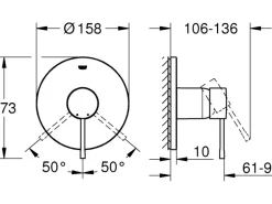 Grohe Einhand-Brausebatterie Essence Warm Sunset für Unterputz