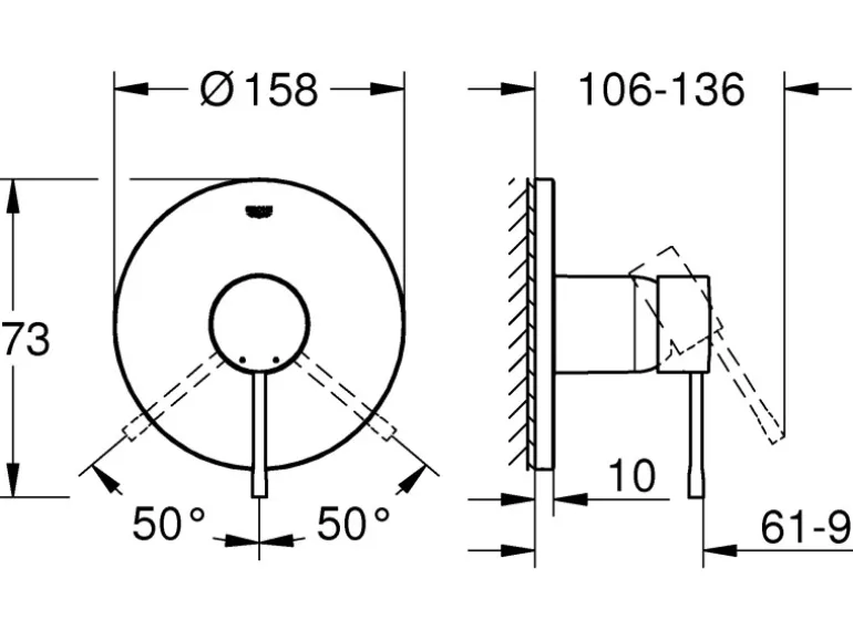Grohe Einhand-Brausebatterie Essence Warm Sunset für Unterputz