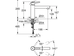 Grohe Einhand-Küchenarmatur Concetto Supersteel