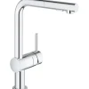 Grohe Einhand-Spültischbatterie Minta Chrom herausziehbarer SpülDusch