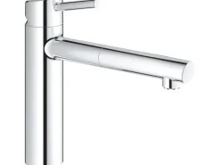 Grohe Einhand-Spültischbatterie Concetto Chrom mit herausziehbarer Laminarbrause