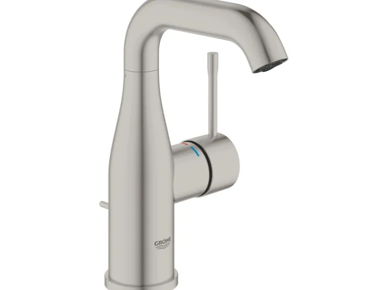 Grohe Einhand-Waschtischbatterie Essence M-Size Supersteel