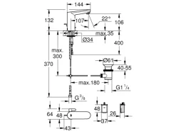 Grohe Infrarot-Elektronik für Waschtisch Eurosmart CE mit Mischung Batterie