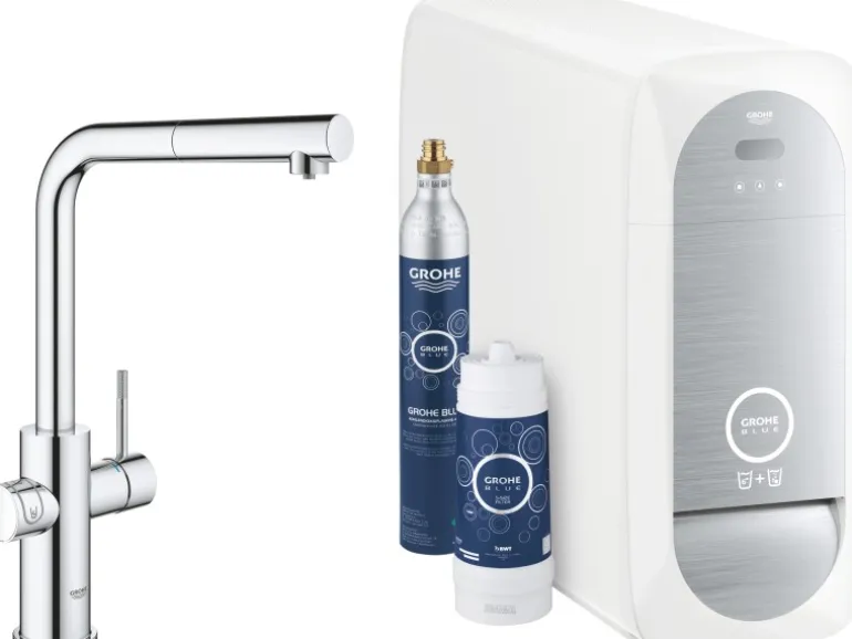 Grohe L-Auslauf Starter Kit Blue Home Chrom