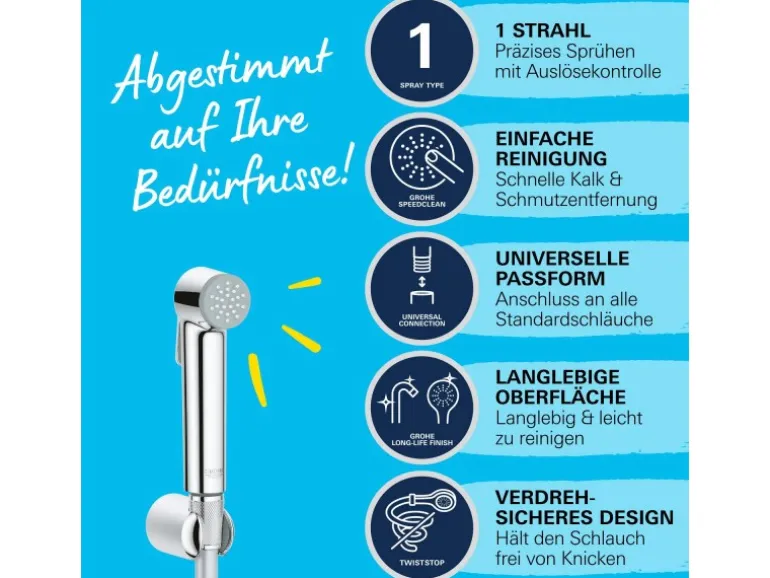Grohe QuickFix Brauseset Vitalio Trigger Spray Chrom