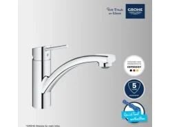 Grohe QuickFix Einhand-Küchenarmatur Swift DN 15 Niedrig Schwenkbereich Chrom
