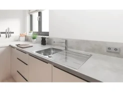 Grohe QuickFix Küchenarmatur Get Chrom Niederdruck mit schwenkbarem Rohrauslauf