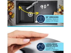 Grohe QuickFix Spültischarmatur Start Chrom mit ausziehbarer Dualbrause
