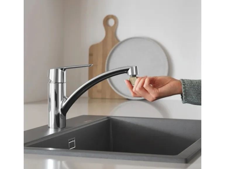 Grohe QuickFix Spültischarmatur Start Chrom mit niedrigem Auslauf