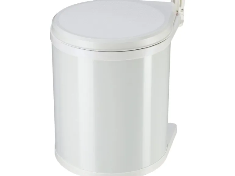 Hailo Mülleimer Compact Box 15 l Stahlblech Reinweiß