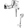 Hansa Einhand Wannenbatterie HANSAPRIMO AP mit Brausegarnitur in Chrom