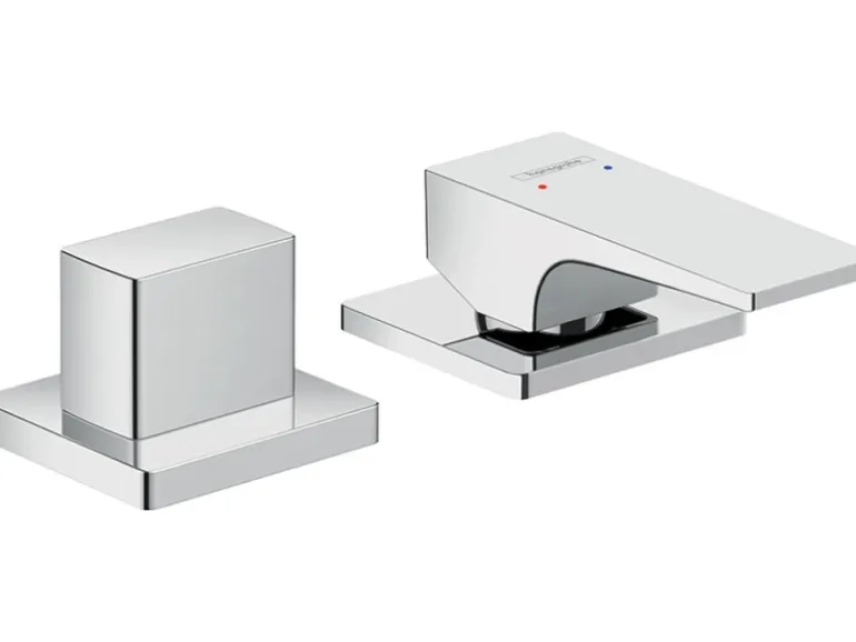 Hansgrohe 2-Loch Einhebel-Wannenrandarmatur Metropol mit Hebelgriff Chrom